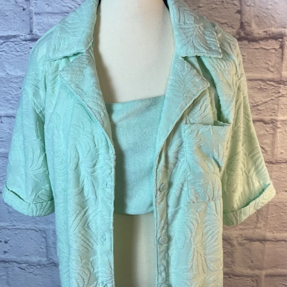 NWT 7 For All Mankind 3Piece Set,Pistachio/Green Size M,Shorts,Bralette,… - Picture 5 of 14